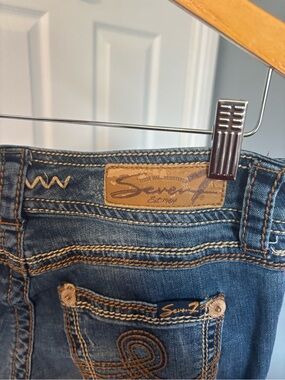 Seven7 Low-rise Bootcut Jeans with Embroidered Back Pockets